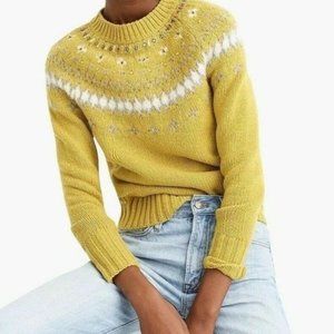 J. Crew Embellished Fair Isle Sweater